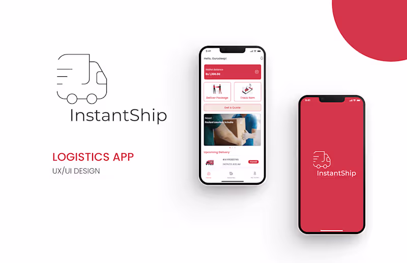 Cover image for InstantShip Logistics App :: Behance
