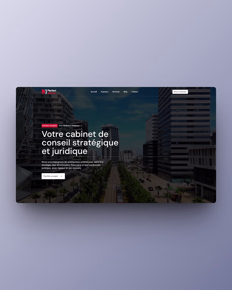 Cover image for Perfect Advice Consulting Firm Website Design & Development