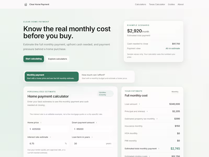 Cover image for Clear Home Payment
