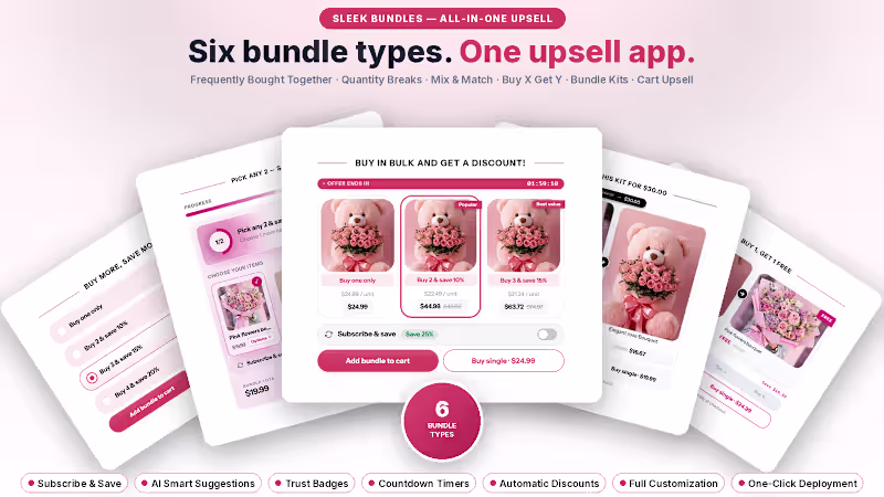 Cover image for Add shopify products bundles, upsells & subscriptions 
