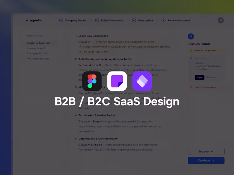 Cover image for B2B & B2C SaaS Product Design
