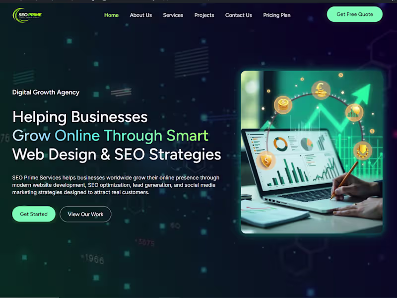Cover image for Modern Digital Agency Website Design