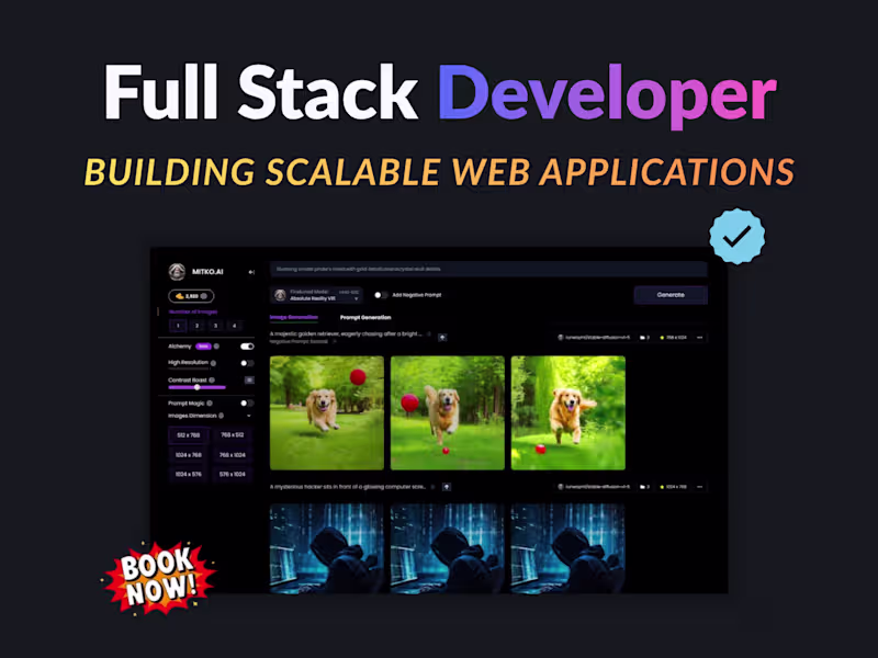 Cover image for Custom Full Stack Web Apps & AI SaaS Products with Dashboards