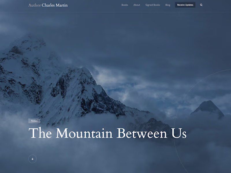 Cover image for Author Website for New York Times Bestseller Charles Martin