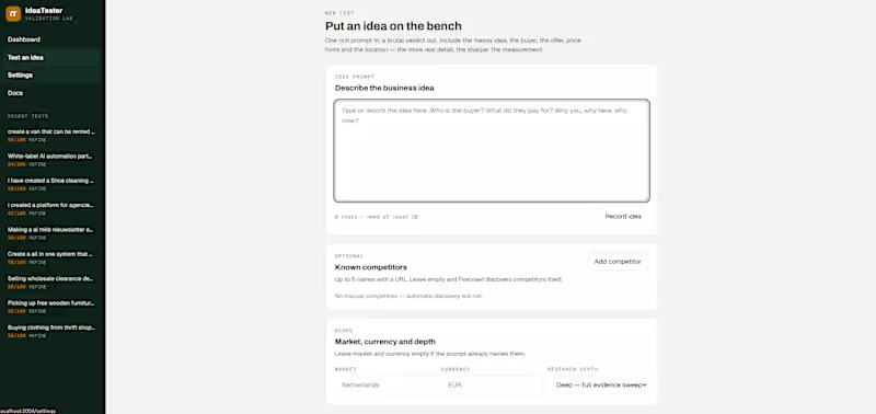 Cover image for Business Idea Validator AI