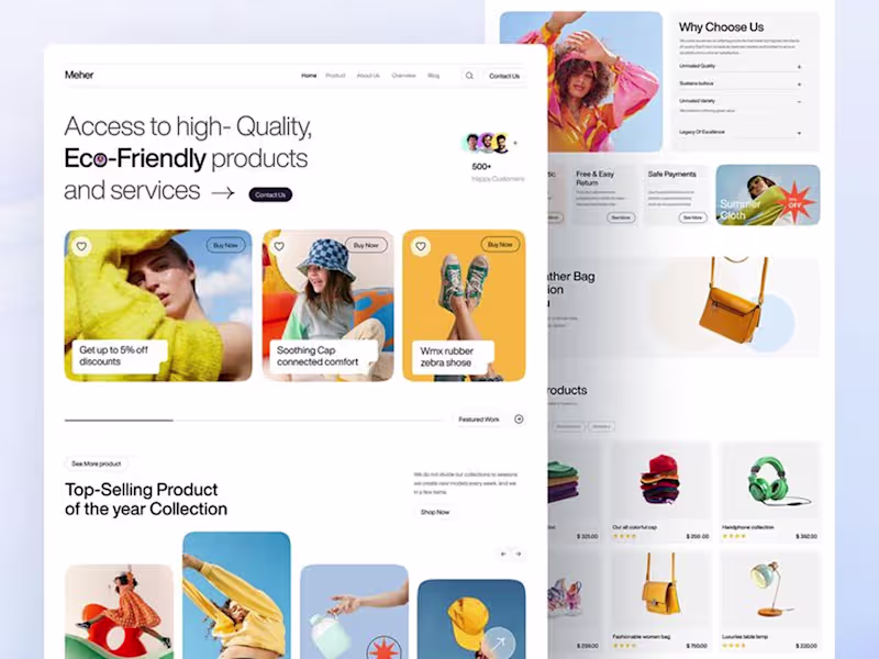 Cover image for E-Commerce website, Redesign E-Commerce website,Framer Developer