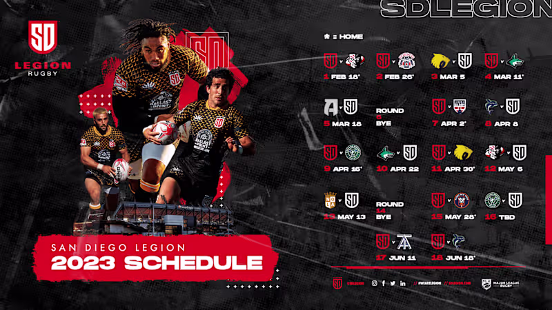 Cover image for San Diego Legion Rugby Graphics
