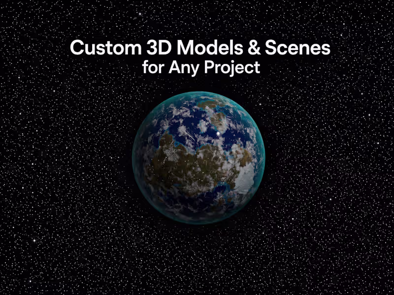 Cover image for Custom 3D Models & Scenes