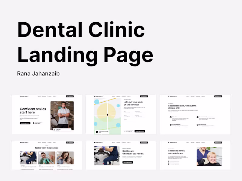 Cover image for Dental Clinic Landing Page

A landing