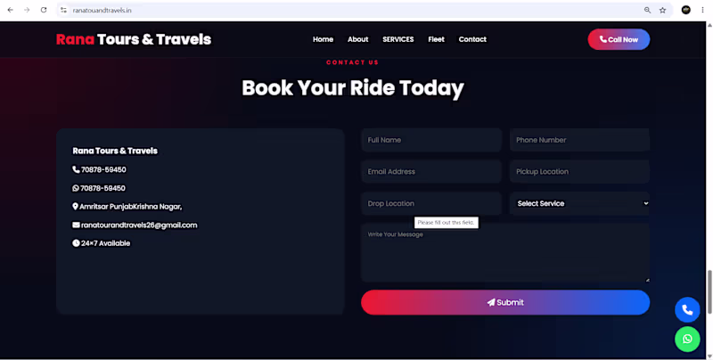 Cover image for A fully customized website with interactive forms, responsiv...