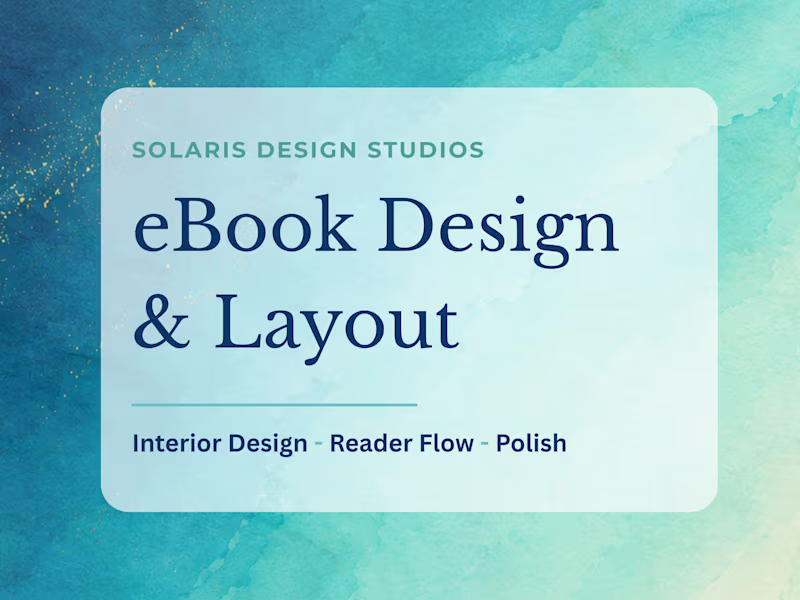 Cover image for Ebook Design & Layout