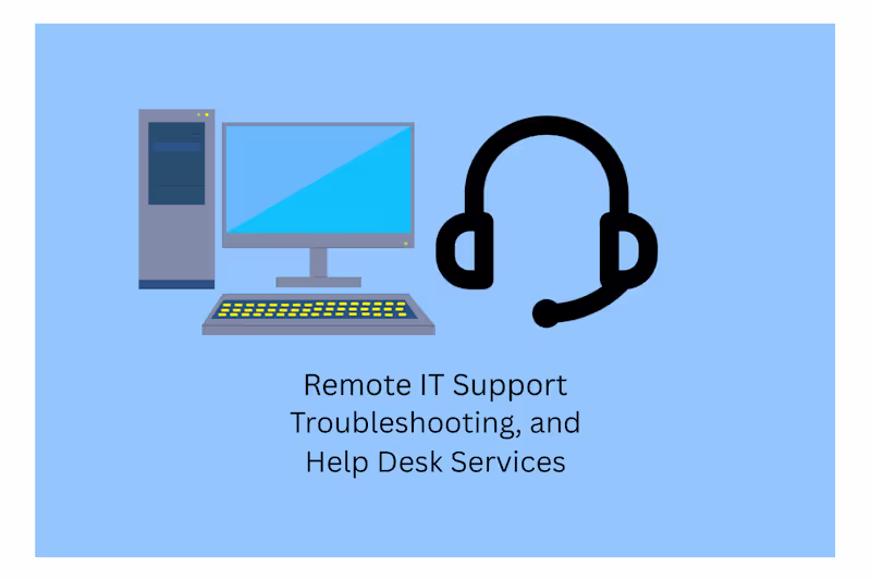 Cover image for Remote IT Support, Troubleshooting, and Help Desk Services