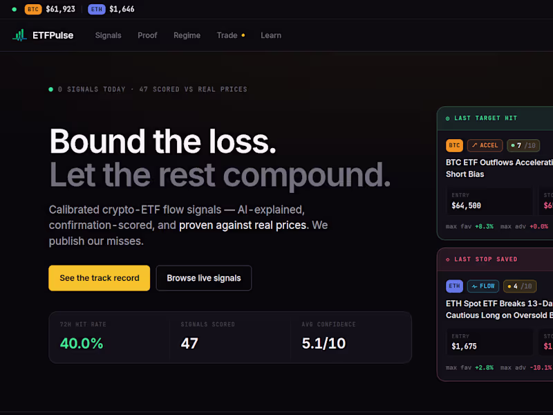 Cover image for Crypto-ETF Signal Calibration Project