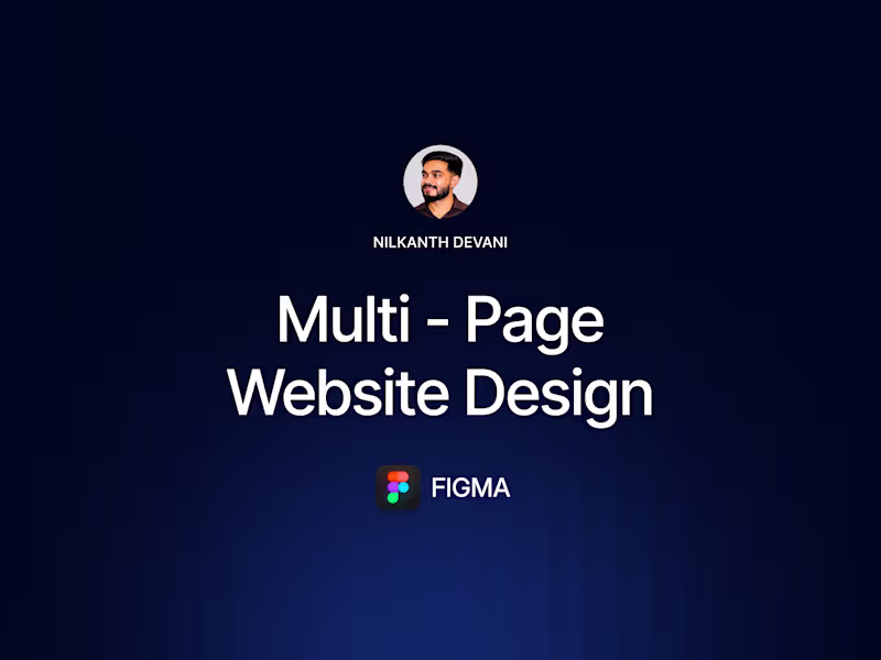 Cover image for Multi-Page Website Design in Figma