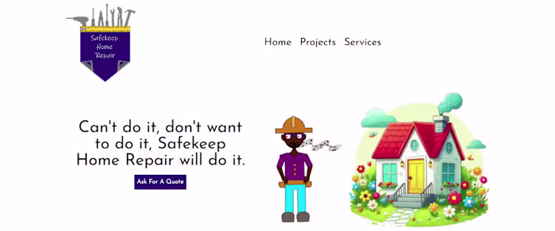 Cover image for Built Safekeep Home Repair’s site.
