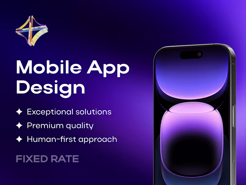 Cover image for Mobile App Design (Fixed Rate)