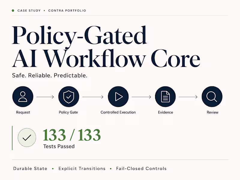 Cover image for Policy-Gated AI Workflow Core