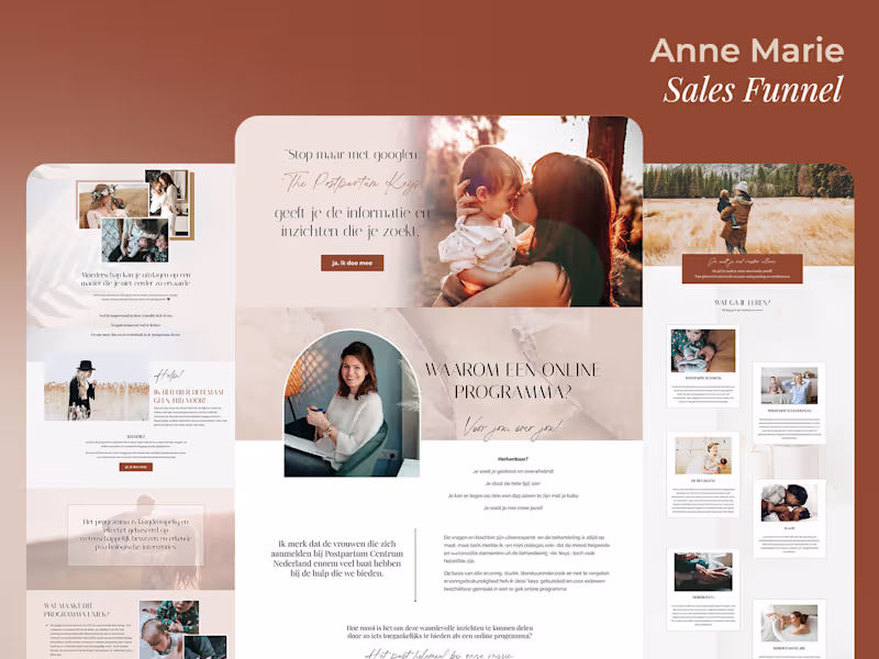 Cover image for Kajabi Sales Page for a Postpartum Support Program