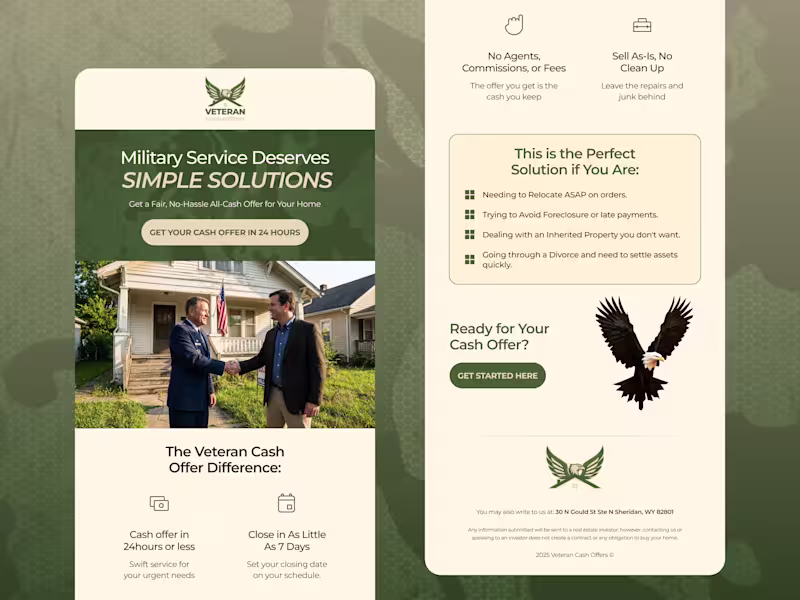 Cover image for Veteran Cash Offers Email Campaign