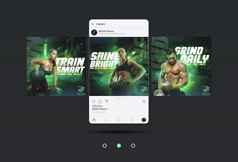 Cover image for Shine Bright - Nova Fitness Social Media Campaign