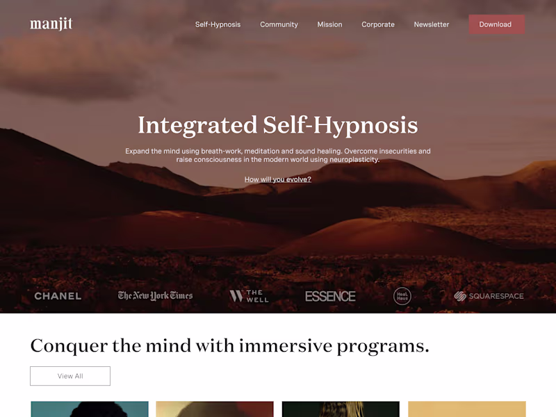 Cover image for  High-Converting Mindset Coach Website | Webflow + UX Strategy