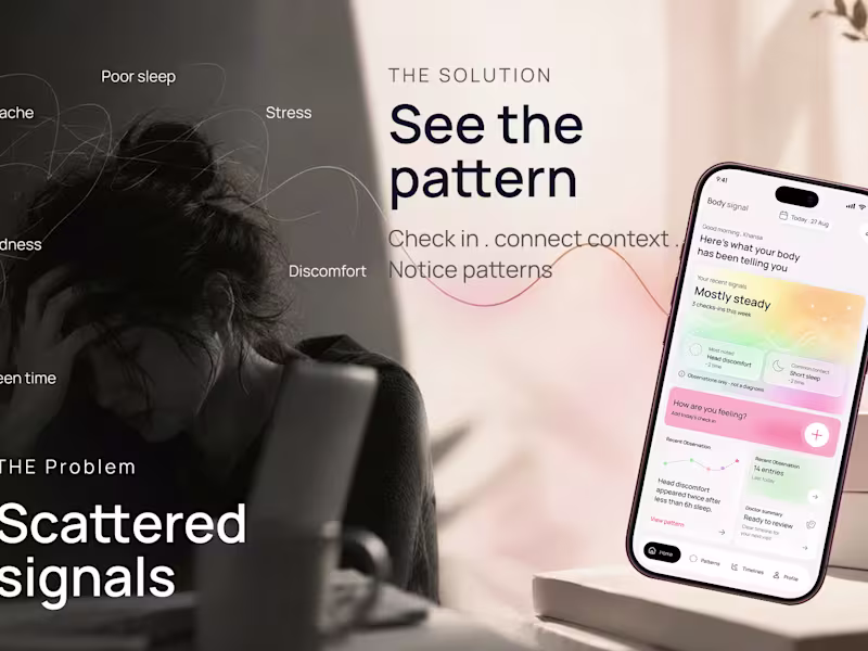 Cover image for Body Signal - A wellness app designed in Figma