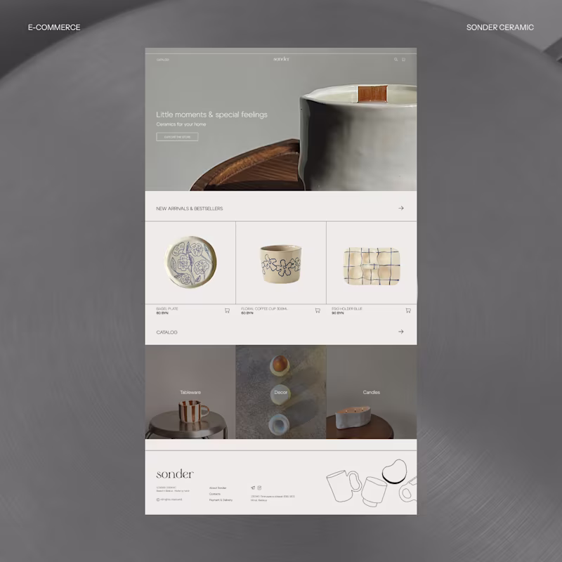 Cover image for Sonder — Ceramic E-commerce Website

A