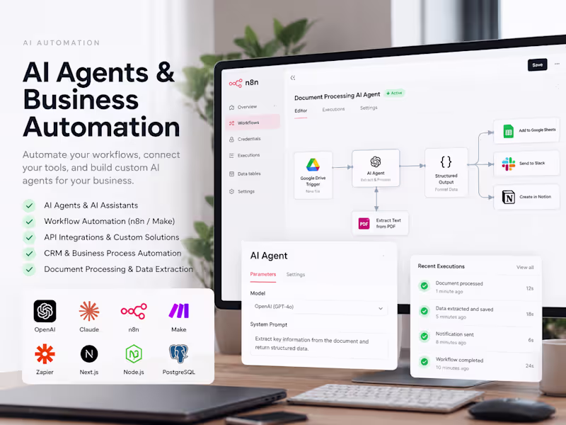 Cover image for AI Agents & Business Workflow Automation