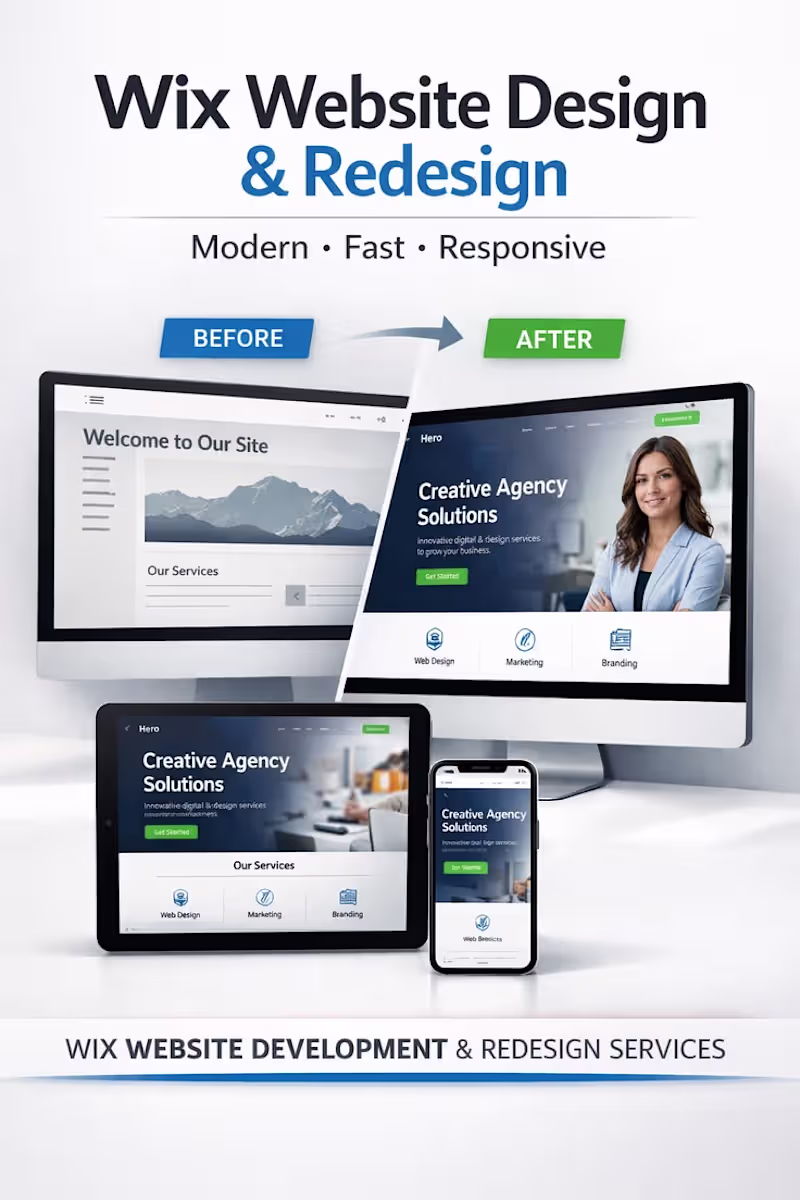 Cover image for Wix Website Redesign for Better UX & Performance