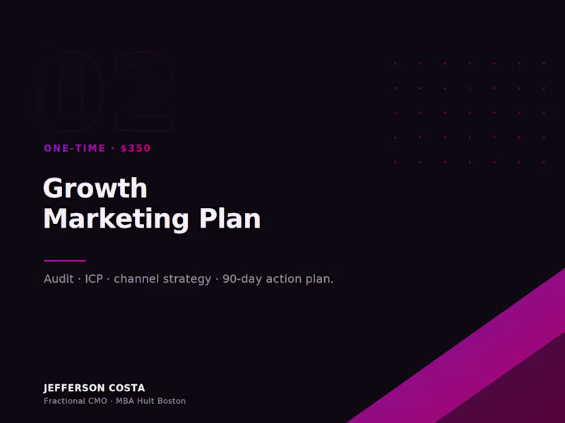 Cover image for Growth Marketing Plan