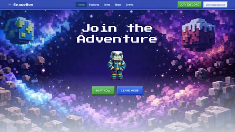Cover image for Minecraft Website Prototype 02