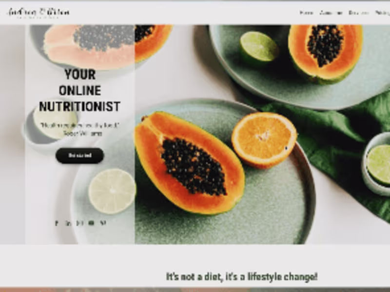 Cover image for Website Development for Nutritionist Consultation