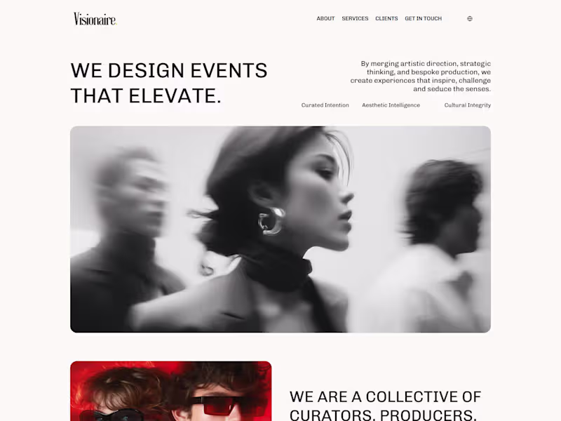 Cover image for Visionaire Homepage Develop in Framer