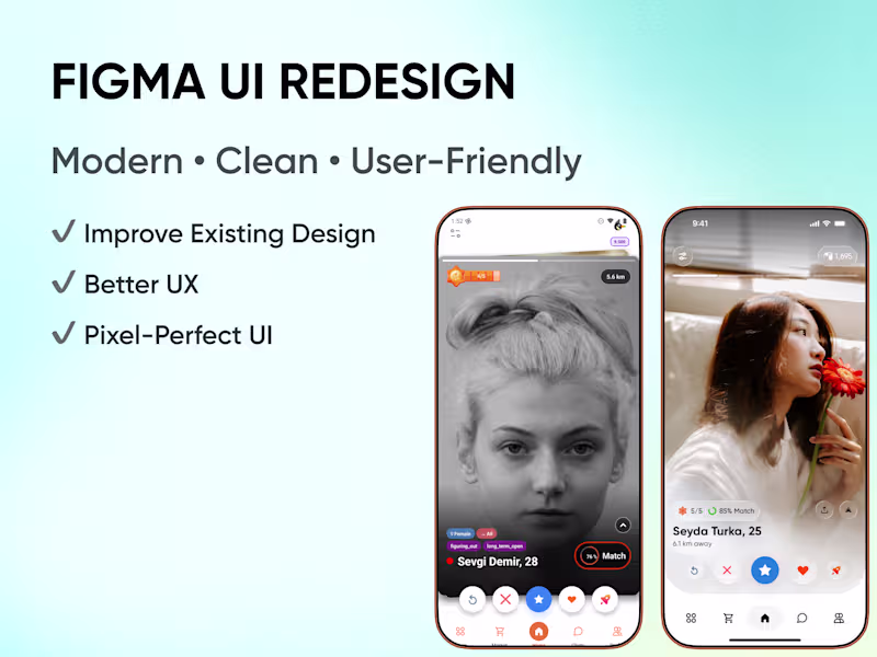 Cover image for Your existing Figma design professionally redesigned & improved