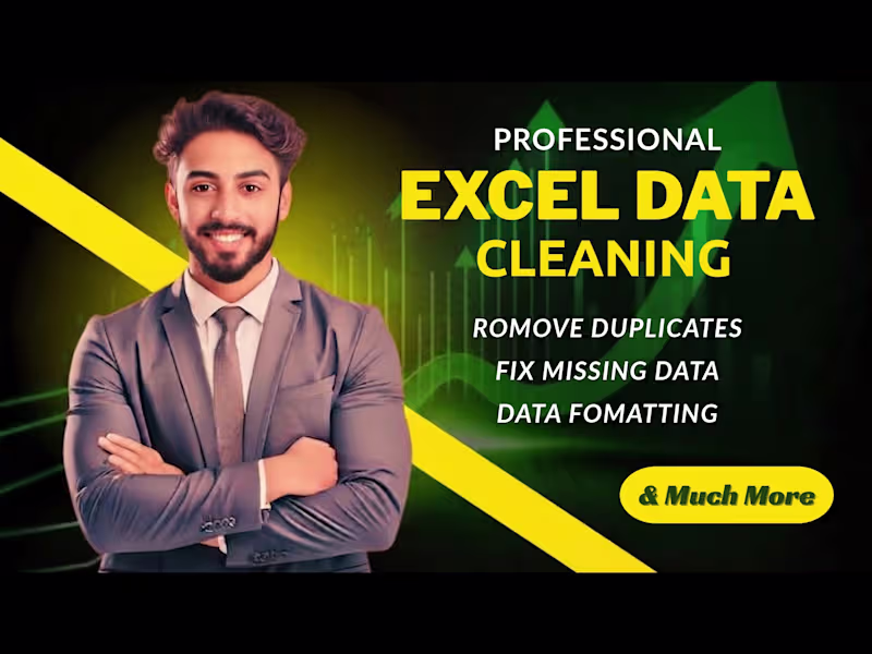 Cover image for Professional Excel Data Cleaning & Spreadsheet Organization