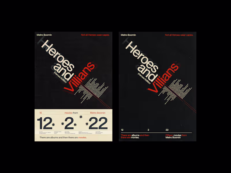 Cover image for Heroes & Villians — Swiss Poster Series