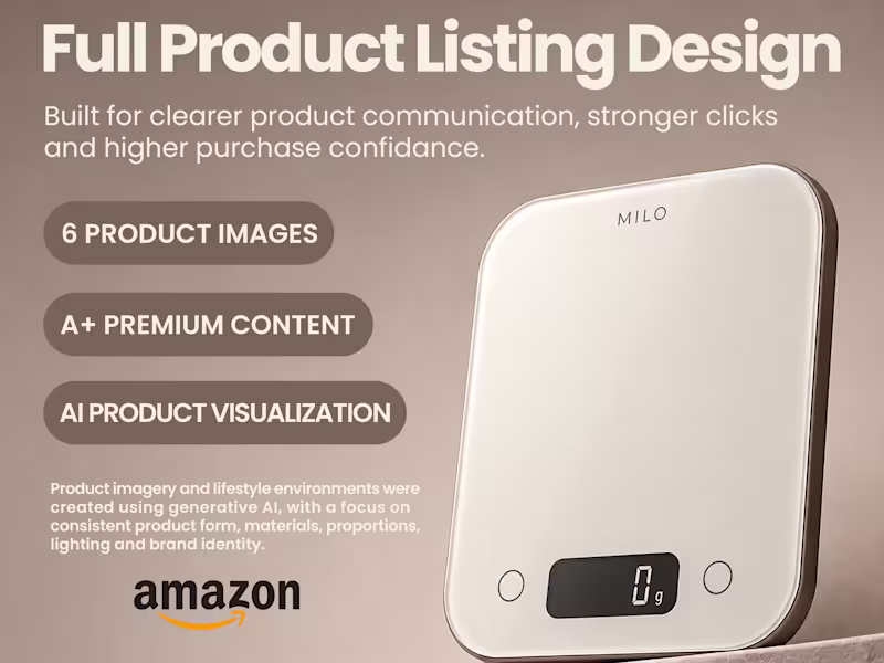 Cover image for Amazon Listing Images & Product Infographic Design
