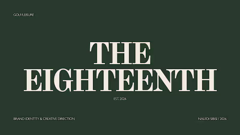 Cover image for THE EIGHTEENTH — Golf & Leisure Brand Identity