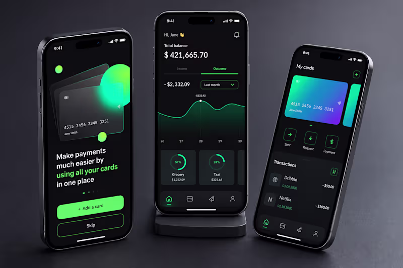Cover image for Fintech Mobile App UI/UX Design
