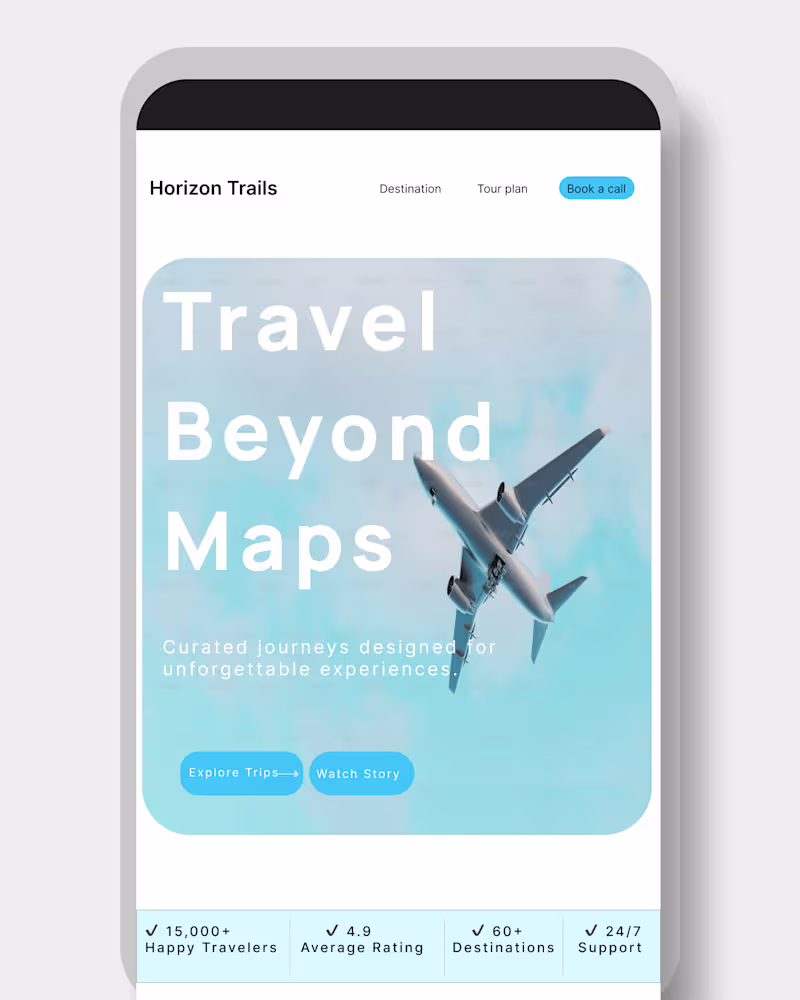 Cover image for Travel Planning UI Design for Horizon Trails