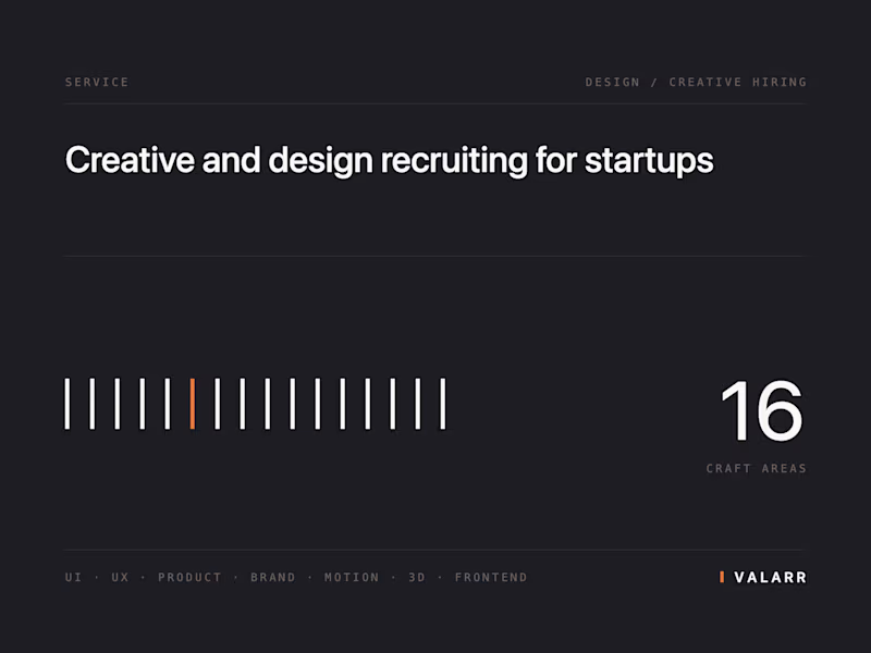 Cover image for Creative and design recruiting for startups