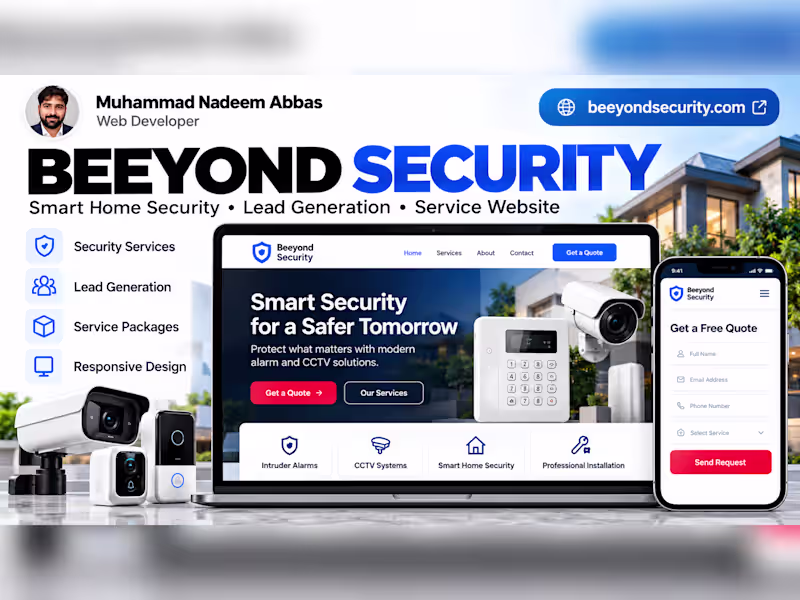 Cover image for Smart home security service website