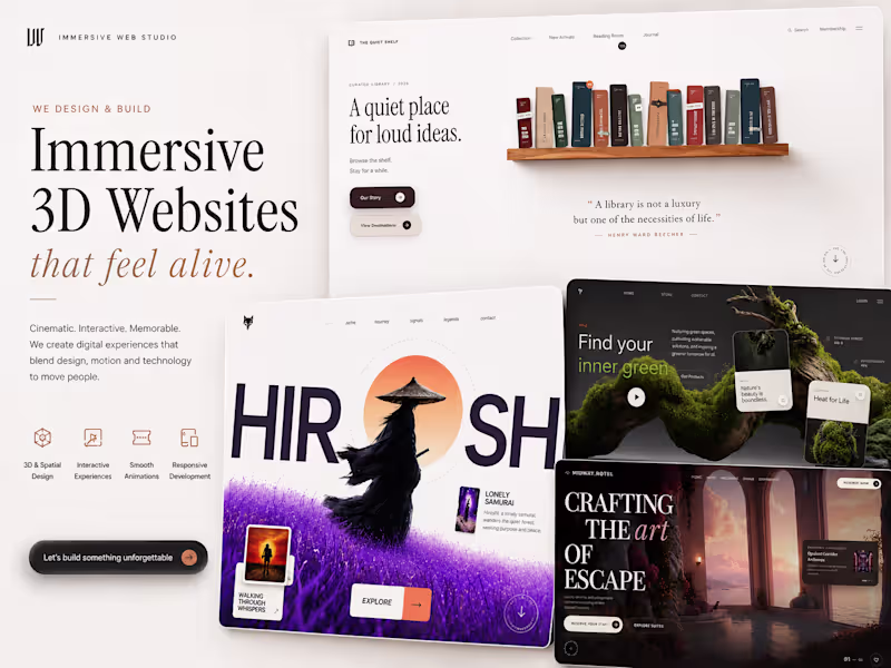 Cover image for Immersive 3D Website Design & Development