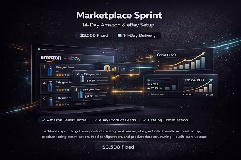 Cover image for Marketplace Sprint — 14-Day Amazon & eBay Setup