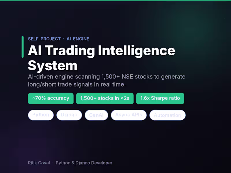 Cover image for An AI-driven trading engine that