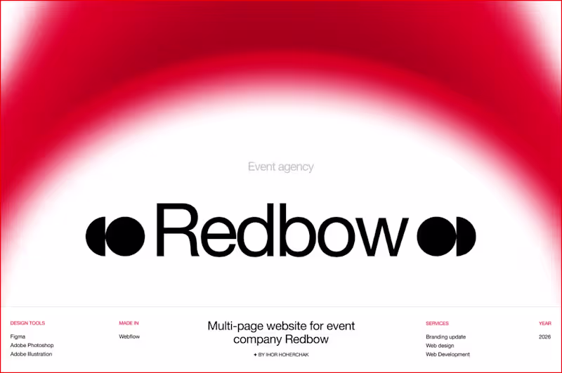 Cover image for REDBOW Event Agency Website Design