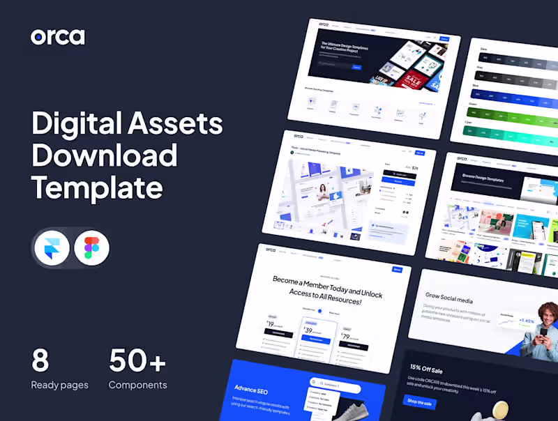Cover image for Orca — Digital downloads Framer Template