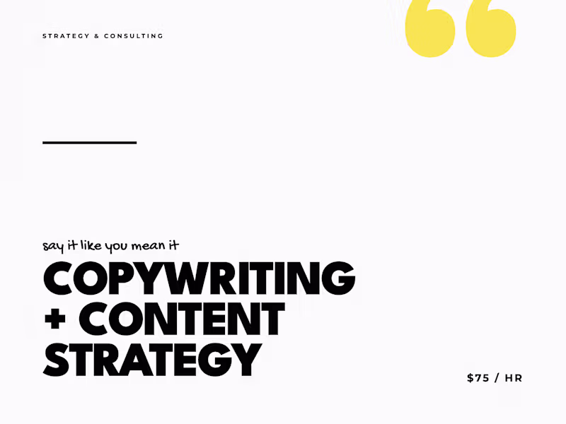 Cover image for Hourly Social Support (copy, content strategy, etc)