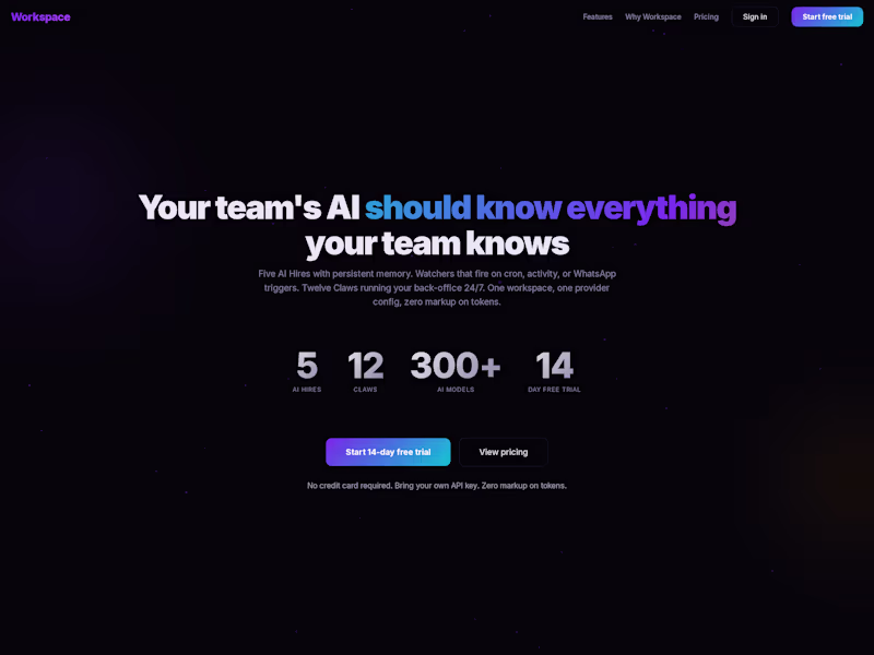 Cover image for Aivonic Workspace — AI Workforce SaaS Platform
