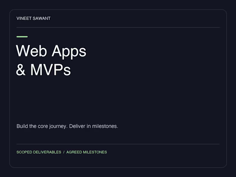 Cover image for Web App & MVP Development